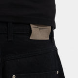 BAGGY DENIM JEANS - TRUE BLACK