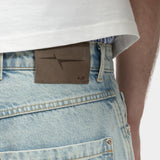 BAGGY DENIM SHORTS - SUN BLEACHED BLUE