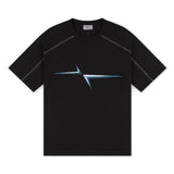 RAGLAN PANEL T-SHIRT - BLACK