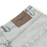 OVERLINE BAGGY DENIM SHORTS - SUN BLEACHED BLUE