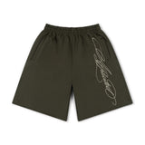 OVERLINE JOGGER SHORTS - OLIVE
