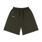 OVERLINE JOGGER SHORTS - OLIVE