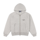 OVERLINE ZIP-UP HOODIE - GREY