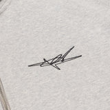 OVERLINE ZIP-UP HOODIE - GREY