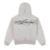 OVERLINE ZIP-UP HOODIE - GREY