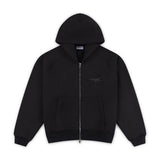 OVERLINE ZIP-UP HOODIE - BLACK