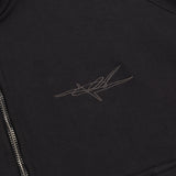 OVERLINE ZIP-UP HOODIE - BLACK