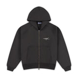 OVERLINE ZIP-UP HOODIE - CHARCOAL