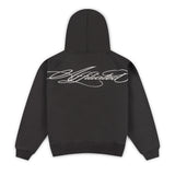 OVERLINE ZIP-UP HOODIE - CHARCOAL