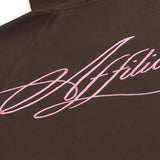 OVERLINE ZIP-UP HOODIE - BROWN
