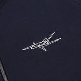 OVERLINE ZIP-UP HOODIE - NAVY