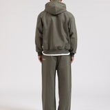 SIGNATURE ZIP-UP HOODIE - OLIVE