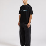 RAGLAN PANEL T-SHIRT - BLACK