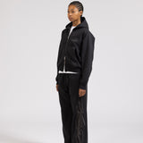 OVERLINE ZIP-UP HOODIE - BLACK