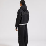 OVERLINE ZIP-UP HOODIE - BLACK