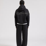 OVERLINE ZIP-UP HOODIE - BLACK