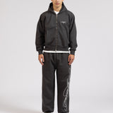 OVERLINE ZIP-UP HOODIE - CHARCOAL