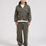 OVERLINE CUFFED JOGGERS - OLIVE