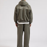 OVERLINE CUFFED JOGGERS - OLIVE