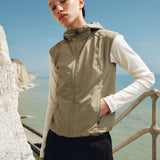 WOMENS CONTOUR HOODED VEST - SAGE