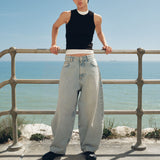 BAGGY DENIM JEANS - SUN BLEACHED BLUE