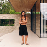 WOMENS WOVEN SHORTS - BLACK