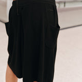WOMENS WOVEN SHORTS - BLACK