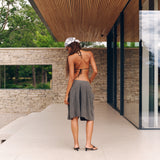 WOMENS WOVEN SHORTS - GREY