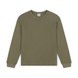 T-SHIRT À MANCHES LONGUES GA WAFFLE - VERT SAUGE