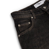 BAGGY DENIM SHORTS - SMOKED EARTH