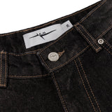 BAGGY DENIM SHORTS - SMOKED EARTH