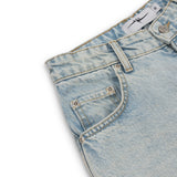 BAGGY DENIM SHORTS - SUN BLEACHED BLUE