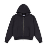 SIGNATURE ZIP-UP HOODIE - BLACK