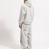 FELPA CON CAPPUCCIO OVERLINE - GRIGIO