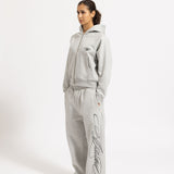 FELPA CON CAPPUCCIO OVERLINE - GRIGIO