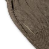 GA WAFFLE UNCUFFED JOGGER - OXIDE BROWN