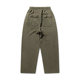 GA WAFFLE UNCUFFED JOGGER - DUST OLIVE