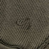 GA WAFFLE ZIP-UP HOODIE - DUST OLIVE