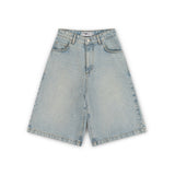 BAGGY DENIM SHORTS - SUN BLEACHED BLUE