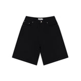 BAGGY DENIM SHORTS - TRUE BLACK