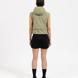 WOMENS CONTOUR HOODED VEST - SAGE