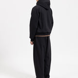 SIGNATURE ZIP-UP HOODIE - BLACK