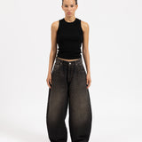 BAGGY DENIM JEANS - SMOKED EARTH