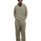 GA WAFFLE UNCUFFED JOGGER - DUST OLIVE