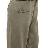 GA WAFFLE UNCUFFED JOGGER - DUST OLIVE