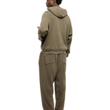 GA WAFFLE UNCUFFED JOGGER - OXIDE BROWN