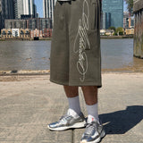 OVERLINE JOGGER SHORTS - OLIVE