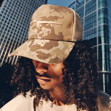 MESH CAMO TRUCKER CAP - DESERT
