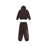 OVERLINE ZIP CUFFED SET - BROWN