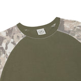 MAGLIA A MANICHE LUNGHE A NIDO D'APE REACH CAMO - VERDE